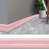 elvesmall 3D Foam Wall Edge Strip Stickers Self Adhesive Waterproof Baseboard Skirting Border Decor Wall Sticker Corner Waist Line 2.3m