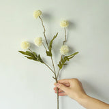 elvesmall  Artificial Flower 5 Head Dandelion False Flower 51cm Small Thorn Ball Hydrangea Simulation Plant For Home Wedding Decorations