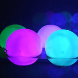 elvesmall LED Water Floating Light Remote Control Swimming Pool Light Luminous Ball Inflatable Beach Ball Party Accessories