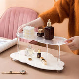 elvesmall  -  Ins Cloud Acrylic Rack Desktop 2-layer Placed Aromatherapy Cup Cosmetics Perfume Display Rack Storage Rack Desktop Organizer