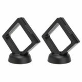 elvesmall 5/10PCS Jewelry Storage Box 3D Packaging Case Gemstone Floating Frame Membrane Ring Coin Display Case Necklace Display Holder