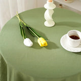 elvesmall Dustproof Round Tablecloth with Elegant Lace Edge and Cotton Fabric Kitchen Decor Party Table Decoration Machine Washable