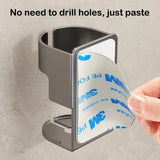 elvesmall Electric Toothbrush Holder Space Saving Traceless Bathroom Self-adhesive Wall-mounted Toothbrush Storage Base