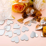 elvesmall 100pcs/lot 2cm Heart Acrylic Mirror Wall Sticker Round Square DIY Wall Mirror Sticker Dots Wall Decals Wedding Party Decor