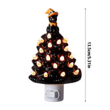 elvesmall Christmas tree Mini Night Lights Colorful Flashing Lights Plug Lamp Christmas Ornament Indoor Atmosphere Light Xmas Decor Props