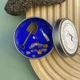 elvesmall 8OZ Crystal Candle Wholesale Tin Can Vanilla Scented Candles In Jars Real Herbs Crystal Candles Home Decoration Lily Rose