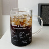 elvesmall  -  1000ml Glass Cups With Lid  And Straw Drinkware Cute Coffee Mugs Big Glasses For Drinks Water Tea  Korean Milk Juice Beer Cup