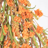 elvesmall  Thanksgiving Hanging Artificial Plant Vines Fall Home Decoration Outdoor Fake Plant Garland Wedding Party Wall Front Door Wreath