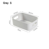 elvesmall Desktop Storage Box Sundry Storage Student Snack Plastic Cosmetic Storage Box Household Kitchen Sorting Box Makeup Box
