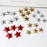elvesmall 100Pcs Gold/Silver Stars for Christmas Party Decor Foam Fabric Stars DIY Scrapbook Cards Ornaments Embellishments Accessory