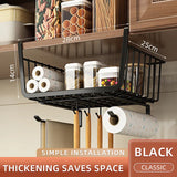 elvesmall Kitchen Under Cabinet Basket Storage Shelf Tissue Cup Holder Closet Desk Hanging Rack Hollowed Pullout Drawer Sliding Basket