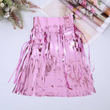 elvesmall 30x300CM Foil Fringe Garland Metallic Tinsel Streamers Banner Hanging for Parade Floats Birthday Wedding Christmas Party Decor