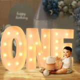 elvesmall 91.5CM Giant Letter Led Light Frame Box Baby Shower Christmas 1st Birthday Wedding Party Decor DIY Name Balloon Filling Box