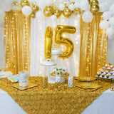 elvesmall 2PCS Arch Sequin Valance Outdoor Wedding Decoration Lawn Wedding Party Decorate Holiday Party Essential Sequin Decoration