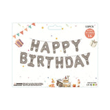 elvesmall  13Pcs/Set 16Inch Happy Birthday Letter Balloon Birthday Party Decoration Aluminum Film Balloon