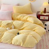 elvesmall 2024 New Milk Fleece Single Bedding Set Thickened Solid Color Warm 220x240 Double Use Quilt Cover Large Size Bedding for Winter