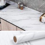 elvesmall Black Marble Kitchen Home Peel and Stick Wallpaper For CounterTable Desk Bathroom PVC Waterproof Self Adhesive Contact Paper