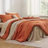 elvesmall  Queen Comforter Set Sage Green, 7 Pieces Soft Comforter for Queen Size Bed with Sheets, Pillowcases & Shams, All Season Boho Bed