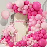 elvesmall Macaron Pink Balloon Garland Arch Kit Wedding Birthday Party Decoration Kids Girl Globos Gold Confetti Latex Ballon Baby Shower