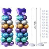 elvesmall 1/2 set Latex Balloon Holder Balloons Stand Column Metallic Balloons Baby Shower Kids Birthday Party Wedding Decoration Supplies