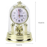 elvesmall Mute Desktop Office Clock Desk Clock European Retro Style Living Room Clock Antique Home Decoration