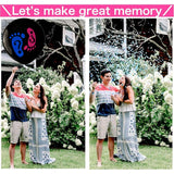 elvesmall Boy or Girl Gender Reveal Party Decoration 36'' Giant Black Latex Balloon Blue Pink Confetti Baby Shower Globos Supplies