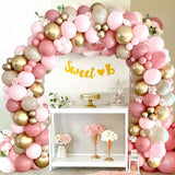 elvesmall Retro Pink Pastel Macaron Balloons Garland Arch Kit Wedding Birthday Party Decoration Girls Baby Shower Rose Gold Ballon Chain
