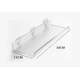 elvesmall Acrylic Shelf for Wall Storage,Floating Bookshelves,Display Shelf Organizer for Bathroom,Bedroom,Living Room,Kitchen,Room Decor