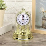 elvesmall Mute Desktop Office Clock Desk Clock European Retro Style Living Room Clock Antique Home Decoration