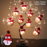 elvesmall Snowman Christmas LED Garland String Light Merry Christmas Decorations For Home  Cristmas Tree Ornament Xmas Navidad Gifts
