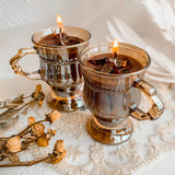 elvesmall Latte Coffee Candles Aesthetic Food Scented Aromatic Candles Home Decoration Flameless Soy Wax Candles In Glass Jars
