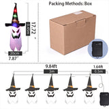 elvesmall 5pcs LED Halloween Pumpkin Outdoor Light Battery Power Horror Grimace Glowing Party Props Halloween Decoration