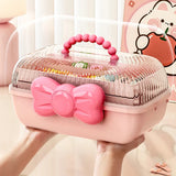 elvesmall Multi-layer Hairpin Storage Box Cute Girls Jewellery Box Children's Hair Accessories Storage Box Toy Storage Box 악세사리 보관함