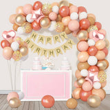 elvesmall Macaron Pink Balloon Garland Arch Kit Wedding Birthday Party Decoration Kids Globos Gold Confetti Latex Ballon Baby Shower Girl