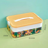 elvesmall Children Toy Storage Box Transparent Lego Toy Sorter Building Block Container Jigsaw Puzzle Lego Storage Case Kid Home Organizer