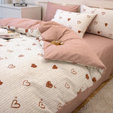 elvesmall  Simple Bed Sheets Set Four Seasons Universal Men's Bed Four Sets Pure Cotton Three Comforter Sets Bed Cover Full Set