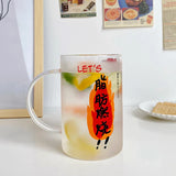elvesmall  -  1000ml Glass Cups With Lid  And Straw Drinkware Cute Coffee Mugs Big Glasses For Drinks Water Tea  Korean Milk Juice Beer Cup