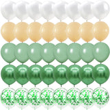 elvesmall 40PCS Green agate green glitter Balloons Gender Reveal Wedding Valentine's Day Baby Shower Birthday Globos Party Decorations
