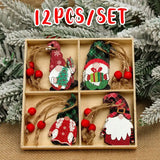 elvesmall Christmas Wooden Pendant Merry Christmas Decorations for Home  Navidad Christmas Tree Ornaments Xmas Gifts New Year