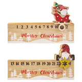 elvesmall Christmas Advent Calendar 2023 Wooden Gnomes Santa Countdown Calendar Ornament Navidad 2024 New Year xmas Home Desk Decoration