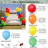 elvesmall 7Ft-23Ft Matte Red Yellow Green Rainbow Color Balloons Garland Arch Kit Kid Birthday Party Baby Shower Decoration Purple Ballon