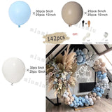 elvesmall Double Apricot Nude Balloon Garland Arch Kit Macaron Blue Kids Birthday Party Decor Latex Baby Shower Wedding Ballons Decoration