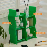 elvesmall -  Wave Type Acrylic Storage Rack Living Room, Desktop Water Cup Storage Rack Household Bedroom Cosmetics Perfume Display Rack