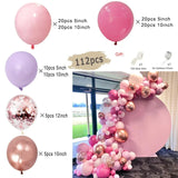 elvesmall Metal Rose Pink Balloon Garland Arch Kit Boho Sand White Wedding Birthday Party Balloons Gender Reveal Baby Shower Decorations