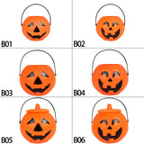 elvesmall 1/3pcs Halloween Pumpkin Bucket Portable Plastic Candy Basket Trick Or Treat Kids Gift Packaging Halloween Party Decor Supplies