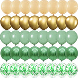 elvesmall 40PCS Green agate green glitter Balloons Gender Reveal Wedding Valentine's Day Baby Shower Birthday Globos Party Decorations
