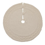 elvesmall White and Red Christmas Tree Skirt, Foot Carpet, Christmas Decoration for Home, 48Inch