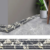 elvesmall 3D Foam Wall Edge Strip Stickers Self Adhesive Waterproof Baseboard Skirting Border Decor Wall Sticker Corner Waist Line 2.3m