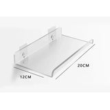 elvesmall Acrylic Shelf for Wall Storage,Floating Bookshelves,Display Shelf Organizer for Bathroom,Bedroom,Living Room,Kitchen,Room Decor