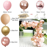 elvesmall Boho Dusty Retro Pink Balloons Garland Arch Kit Bride Wedding Birthday Party Decoration Girls Baby Shower Rose Gold Ballon Chain